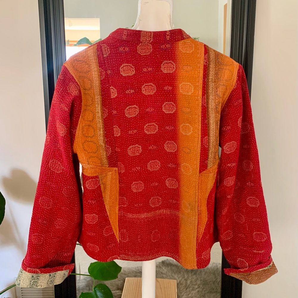 Quilted One of A Kind Kantha Style Jacket - Picture 2 of 10